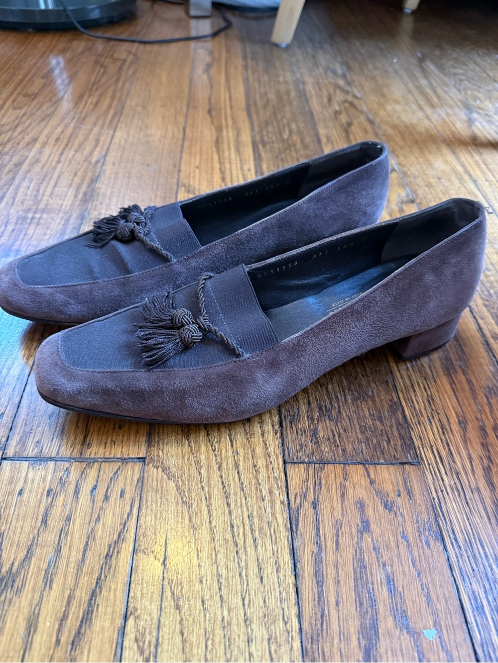 Salvatore Ferragamo Dark Brown Suede Tassel Loafers - Picture 2 of 7